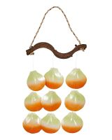 11213 - Painted Sunrise Moon Shell Chime 10x10"