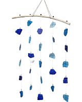 11220 - Bluish Sea Glass Wall Hanger 12x18"