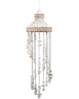 11343 - Rose Clam Spiral Chandelier 8x30"