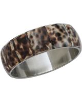1913 - Tiger Cowrie 1" Stainless Steel Bracelet