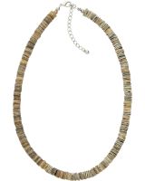 1962 - Pale Green Stainless Steel Necklace 16"
