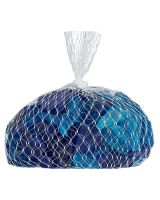 2201 - Bluish Seaglass in White Net (apprx 1 lb)