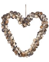 641210 - Mixed CayCay Heart Wreath 10"