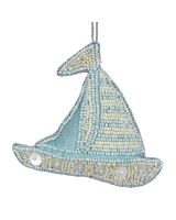 656301 - Sailboat Beaded Ornament-Blue