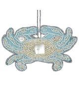 656601 - Sea Crab Beaded Ornament-Blue