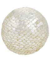 6900 - Ivory Capiz Scaled Shell Orb 6"