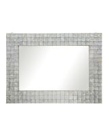 6988 - Natural Tiled Capiz Rectangle Mirror 44x32x1" (PALLET ONLY)