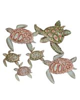 7153 - Bale of Mixed Turtles Wall Art 19.5x23" - Metal Art