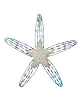 7189 - Sealife Sea Star Wall Decor 10.5x10.5"- Metal & Capiz Art