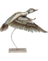 7230 - Lakeside Duck on Stand 14x13" - Metal & Capiz Art