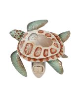 750702 - Loggerhead Turtle Metal & Capiz LED Night Light 5"