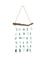 11205 - Wall Hanger-Sea Glass 12x12"-Blue, Green, White