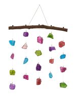 11208 - Multicolor Sea Glass Wall Hanger 12x12"