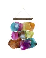 11303 - Colorful Natural Placuna Chime appx. 12x12"