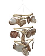 1860 - Driftwood & Placuna Triangle Chandelier 16"
