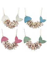 1876 - Asst Colored Pecten Curved Fish 12"