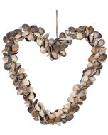 641210 - Mixed CayCay Heart Wreath 10"