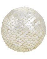 6900 - Ivory Capiz Scaled Shell Orb 6"