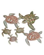 7153 - Bale of Mixed Turtles Wall Art 19.5x23" - Metal Art
